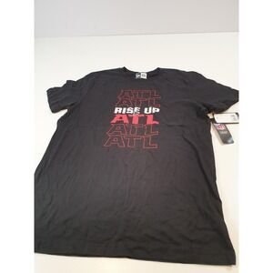 Atlanta Falcons Shirt Mens Large Black NFL Football Rise Up ATL T-Shirt New Era